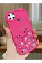 Realme C25Y Compatible Shockproof Simple Red Silicone Phone Case Hello Kitty Pattern