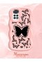 Redmi Note 11 Compatible Shockproof Simple Pink Silicone Phone Case Butterfly Pattern - 2