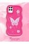 Samsung Galaxy A12 Compatible Shockproof Simple Red Silicone Phone Case Butterfly Pattern - 2