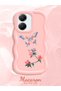 Poco X7 Pro Compatible Shockproof Simple Pink Silicone Phone Case Butterfly Pattern - 2