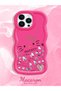 iPhone 13 Pro Max Compatible Shockproof Simple Red Silicone Phone Case Hello Kitty Pattern - 2