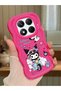 Xiaomi Redmi Note 14 Pro 4g Compatible Shockproof Simple Red Silicone Phone Case Kuromi Pattern