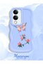 Vivo Y29S Compatible Shockproof Simple Blue Silicone Phone Case Butterfly Pattern - 2