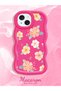 iPhone 15 Compatible Shockproof Simple Red Silicone Phone Case Flower Pattern - 2
