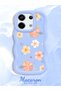 Redmi Note 13 Pro 5g Compatible Shockproof Simple Blue Silicone Phone Case Cover Flower Pattern - 3