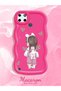 For Realme C25Y Compatible Shockproof Simple Red Silicone Phone Case Girl Pattern - 2
