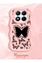 Xiaomi Redmi Note 14 Pro 4g Compatible Shockproof Simple Pink Silicone Phone Case Butterfly Pattern - 2