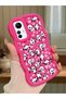 Redmi Note 12S Compatible Shockproof Simple Red Silicone Phone Case Panda Pattern
