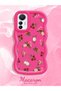Xiaomi Mi 12 Lite Compatible Shockproof Simple Red Silicone Phone Case Cover Flower Pattern - 2