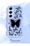 Tecno Camon 40 Compatible Shockproof Simple Blue Silicone Phone Case Butterfly Pattern - 2