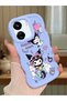 Poco C65 Compatible Shockproof Simple Blue Silicone Phone Case Kuromi Pattern