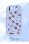 Realme C20 Compatible Shockproof Simple Blue Silicone Phone Case Cover Flower Pattern - 2
