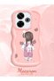 Xiaomi Redmi 13X Compatible Shockproof Simple Pink Silicone Phone Case Girl Pattern - 2
