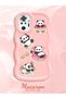 Simple Pink Silicone Phone Case Panda Pattern Compatible with Xiaomi Redmi Note 10 Pro Shockproof