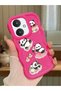 Simple Red Silicone Phone Case Panda Pattern Compatible with Redmi 13C Shockproof - 2