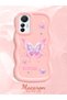 Xiaomi Mi 12 Lite Compatible Shockproof Simple Pink Silicone Phone Case Butterfly Pattern - 2