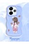 Xiaomi Redmi 13X Compatible Shockproof Simple Blue Silicone Phone Case Girl Pattern - 2
