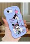 iPhone 7 Compatible Shockproof Simple Blue Silicone Phone Case Kuromi Pattern