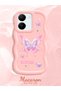 Vivo Y27S Compatible Shockproof Simple Pink Silicone Phone Case Butterfly Pattern - 2