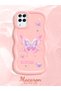 Samsung Galaxy A12 Compatible Shockproof Simple Pink Silicone Phone Case Butterfly Pattern - 2