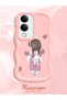 Vivo Y04S Compatible Shockproof Simple Pink Silicone Phone Case Girl Pattern - 2