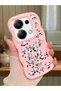 Redmi Note 13 Pro 4g Compatible Shockproof Simple Pink Silicone Phone Case Panda Pattern