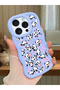 iPhone 16 Pro Compatible Shockproof Simple Blue Silicone Phone Case Panda Pattern