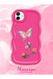 Samsung Galaxy M13 Compatible Shockproof Simple Red Silicone Phone Case Butterfly Pattern - 2