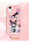 iPhone Xr Compatible Shockproof Simple Pink Silicone Phone Case Kuromi Pattern - 2