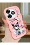 Tecno Spark 20 Compatible Shockproof Simple Pink Silicone Phone Case Kuromi Pattern