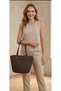 Stone Colored Tril Tril Fabric Tan.Sel Sleeveless Top Carrot Cut Bottom Pants Set - 5