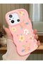 Redmi 11A Compatible Shockproof Simple Pink Silicone Phone Case Flower Pattern