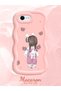 iPhone Se 2020 Compatible Shockproof Simple Pink Silicone Phone Case Girl Pattern - 2