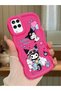 Samsung Galaxy A12 Compatible Shockproof Simple Red Silicone Phone Case Kuromi Pattern