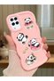 Simple Pink Silicone Phone Case Panda Pattern Compatible with Samsung Galaxy A12 Shockproof - 2