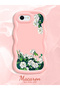 iPhone 6S Plus Compatible Shock Resistant Simple Pink Silicone Phone Case Flowers Pattern - 2