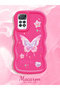 Redmi Note 11 Pro 4g Compatible Shockproof Simple Red Silicone Phone Case Butterfly Pattern - 2