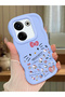 Tecno Camon 20 Compatible Shockproof Simple Blue Silicone Phone Case Hello Kitty Pattern