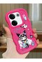 Tecno Camon 20 Compatible Shockproof Simple Red Silicone Phone Case Kuromi Pattern