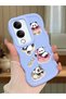 Simple Blue Silicone Phone Case Panda Pattern Compatible with Vivo Y19S Shockproof - 2