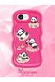 Simple Red Silicone Phone Case Panda Pattern Compatible with iPhone 16E Shockproof