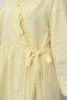 2151 Front-Tie Ruffled Tunic - Yellow - 4