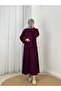 Azime Ribbed Slit Skirt Set-Mf1892 Plum