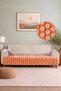 Bohemian Orange Embossed Seat Cover 100X200 |   Sofa Divan Sofa Bed Armchair Cover Shawl - 3