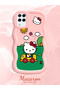 Simple Pink Silicone Phone Case Hello Kitty Pattern Compatible with Samsung Galaxy A12 Shockproof