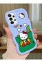 Simple Blue Silicone Phone Case Compatible with Samsung Galaxy A13 4g Shockproof Hello Kitty Pattern - 2