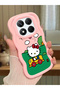 Simple Pink Silicone Phone Case Compatible with Xiaomi Redmi Note 14 Pro 4g Shockproof Hello Kitty Pattern - 2
