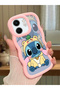 Simple Pink Silicone Phone Case Stitch Pattern Compatible with Infinix Smart 9 Shockproof - 2