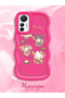 Simple Red Silicone Phone Case Kitty Pattern Compatible with Xiaomi Mi 12 Lite Shockproof
