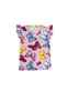 Girl's Cotton Thin Fabric Pink Color Patterned Short Ruffle Sleeve Shorts Summer Pajama Set - 6